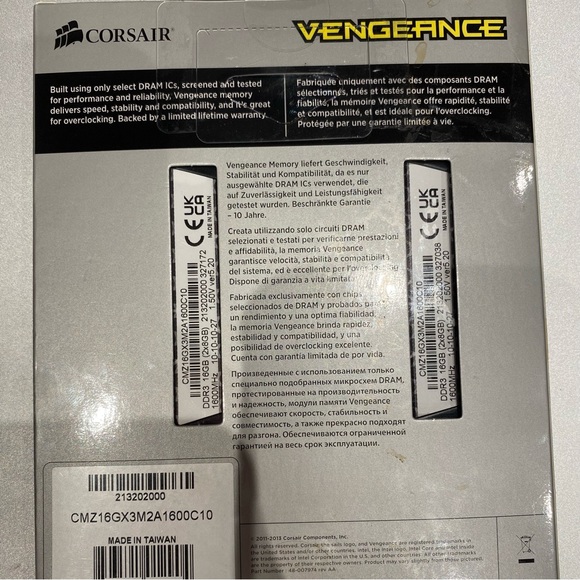Corsair Vengeance 16GB RAM (2x8GB) DDR3 1600 MHz (PC3 12800) Desktop Memory 1.5V - Picture 5 of 11